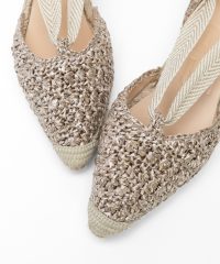 nude handmade raffia crochet lace up espadrilles (5)